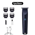Máquina de cortar cabelo elétrica com cabeça de corte ajustável, design de carregamento USB para aparar cabelo e barba, ferramenta de higiene sem fio