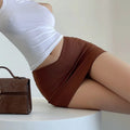 Mulheres verão sexy shorts saias verão coreano cintura baixa escritório senhoras mini saias moda casual sólida uma linha saias novo
