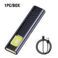 Mini chaveiro lanterna com ímã recarregável multifuncional tocha lâmpada portátil clipe na lanterna à prova dwaterproof água luz de acampamento
