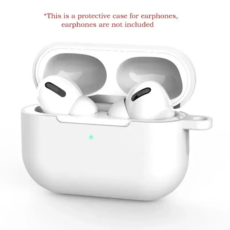 Capa protetora de silicone para AirPods Pro, cor sólida, Apple Bluetooth Headset, capa macia, novo