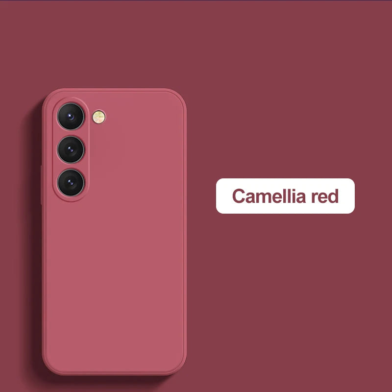 Capa de Silicone Líquido Quadrada para Samsung Galaxy S26 S25 S24 S23 S22 Ultra Plus S26Ultra - capinha Protetora Macia