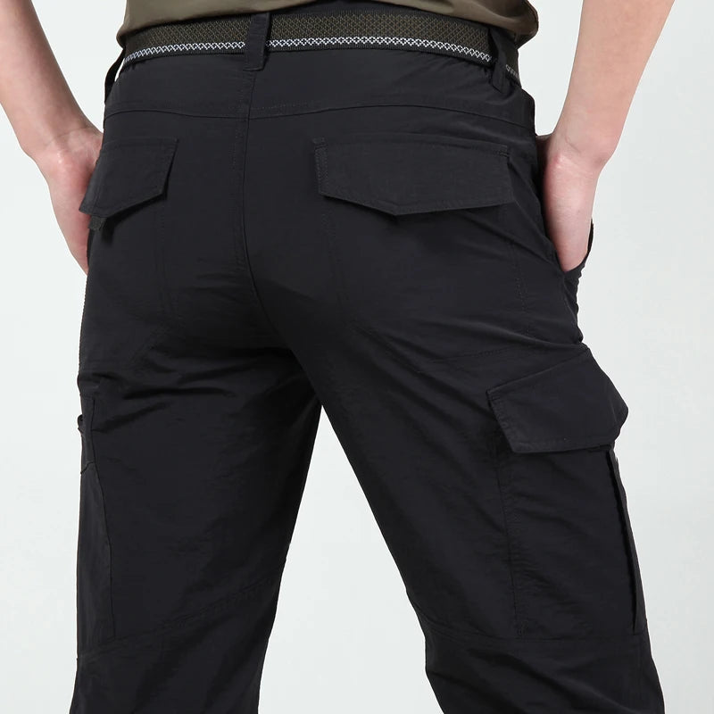 2023 ao ar livre à prova dwaterproof água calças de carga tático dos homens respirável verão casual exército militar calças compridas masculino secagem rápida carga
