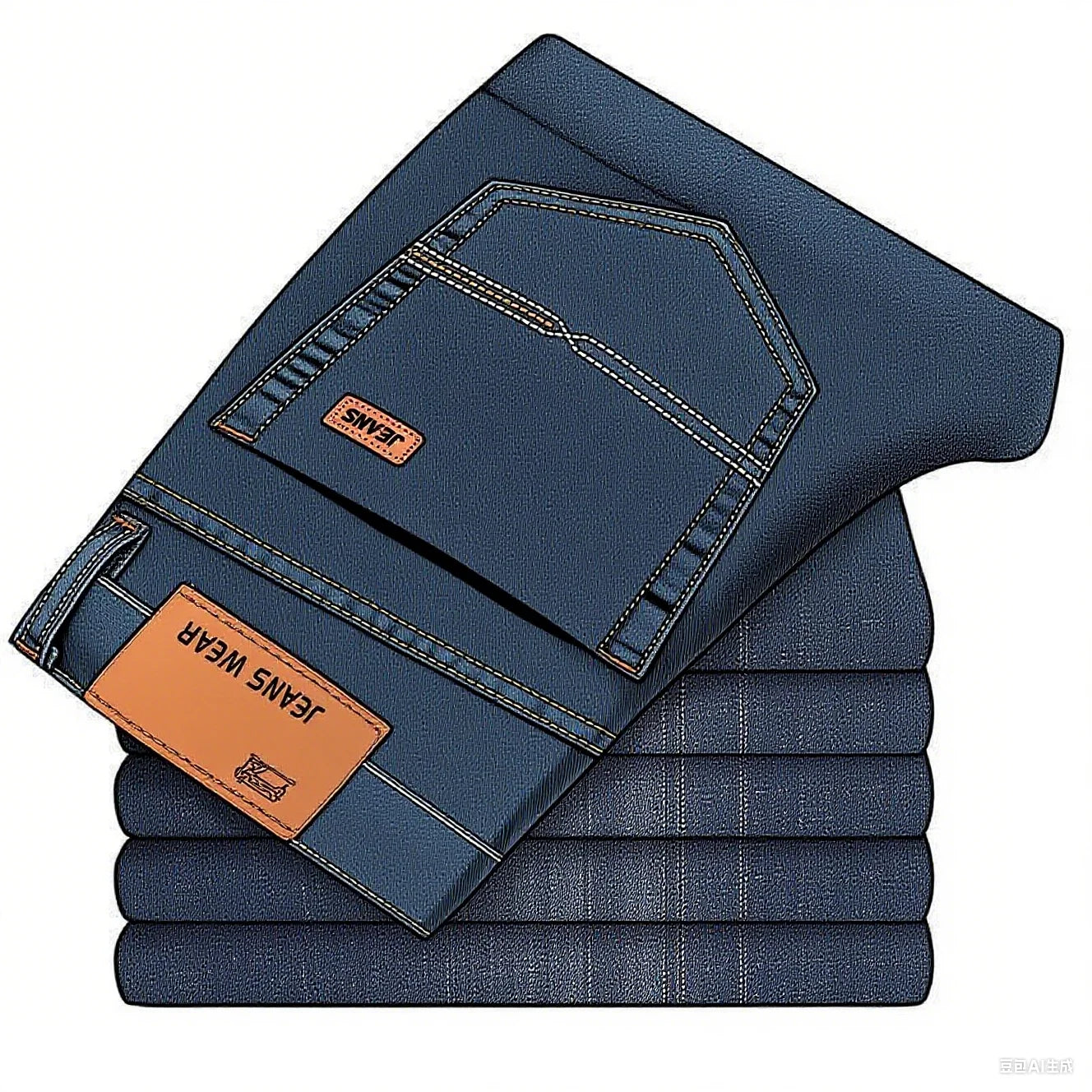 2025 moda masculina negócios jeans estilo clássico casual elástico fino ajuste jeans calças jeans masculino preto azul