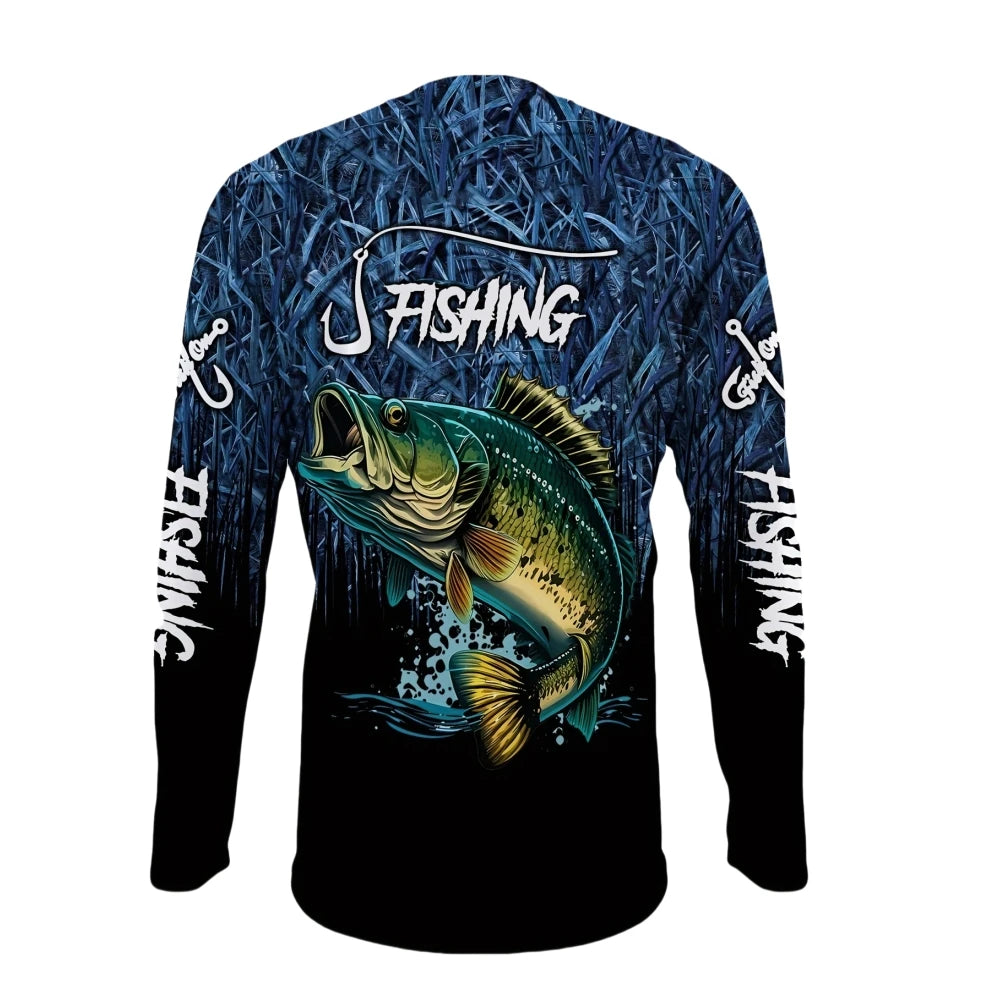 Camisas de pesca camisetas masculinas de manga longa roupas masculinas outono streetwear tripulação pescoço pullovers dos homens t camisa casual roupas masculinas