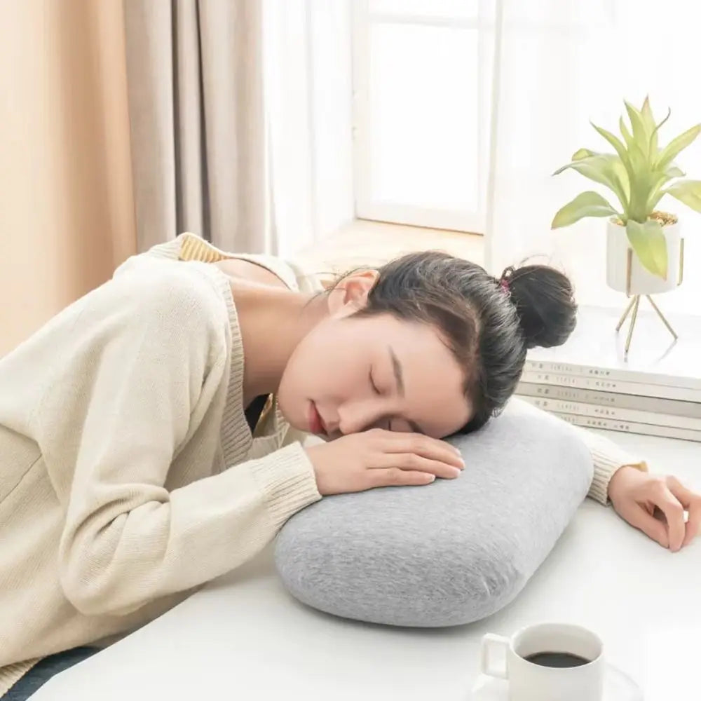 Travesseiro confortável de esponja para cochilo, portátil, escritório, macio, pescoço, moda macaron, suporte cervical, viagem, travesseiro de dormir