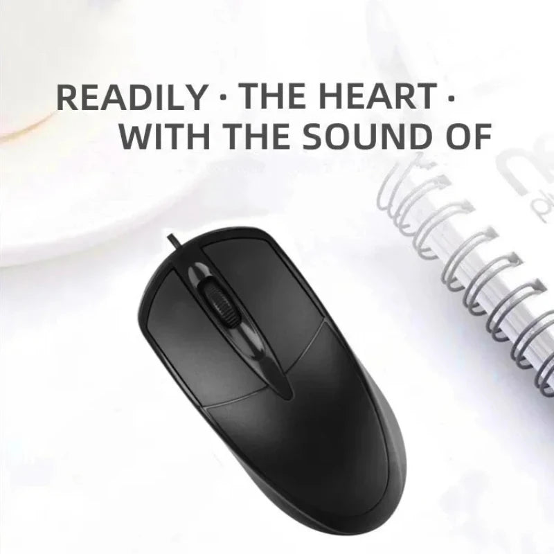 Mouse com fio, USB para desktop, para escritório/negócios