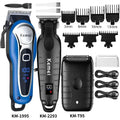 Máquina de Corte Profissional Kemei KM-1995 KM-2293 KM-T95, Aparador de Cabelo Elétrico com Display LCD