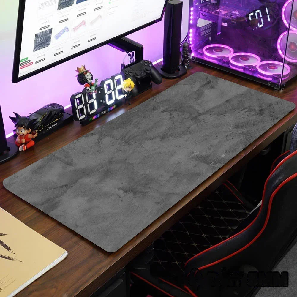 Tapete de mesa tamanho grande, 900x400mm, overlock, mouse pad xxl, teclado de mesa, série cinza, mouse pad para jogos, acessórios de computador
