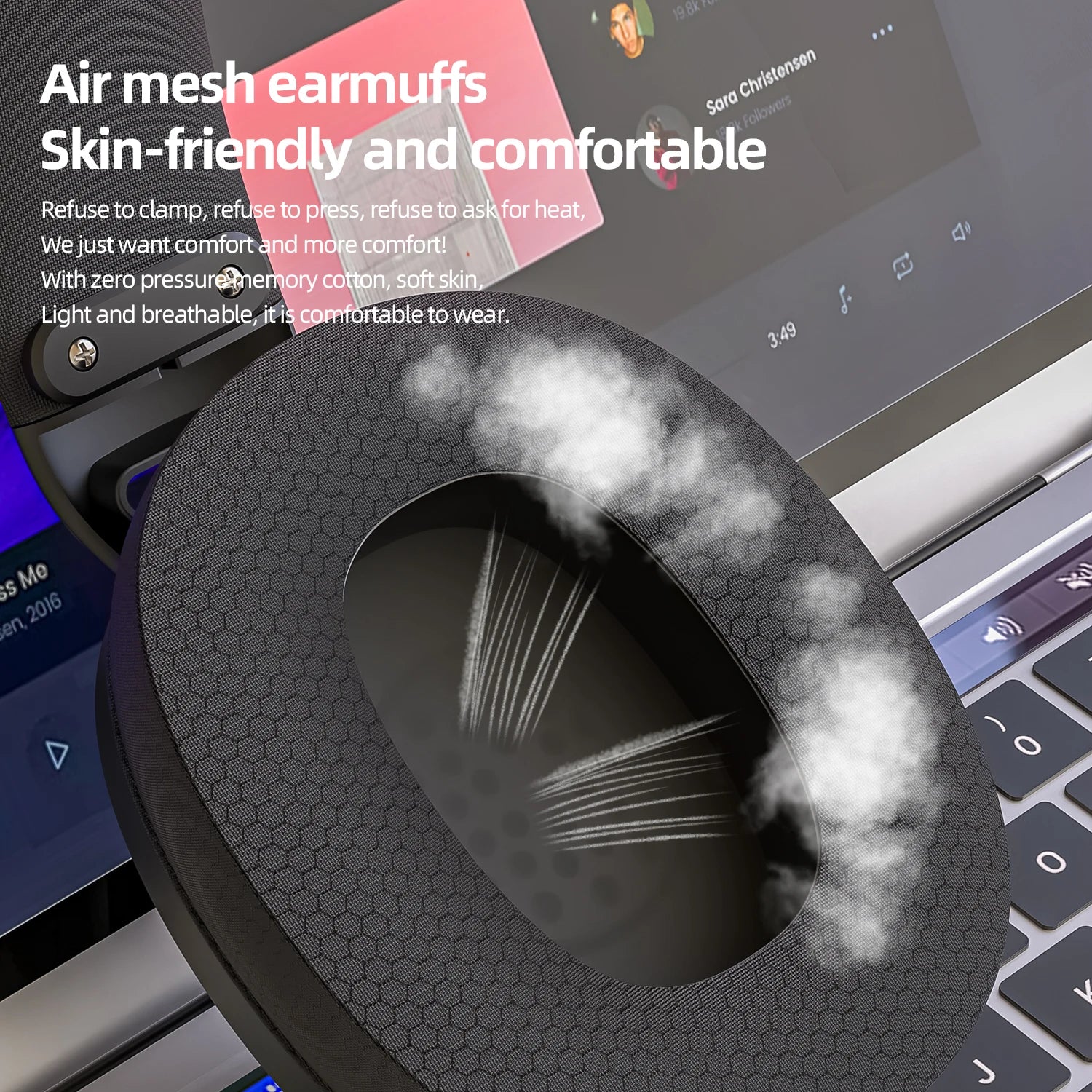 SmaILWOLF L80 Bluetooth sem fio com fio de três modos para jogos fone de ouvido portátil para casa fone de ouvido leve com microfone