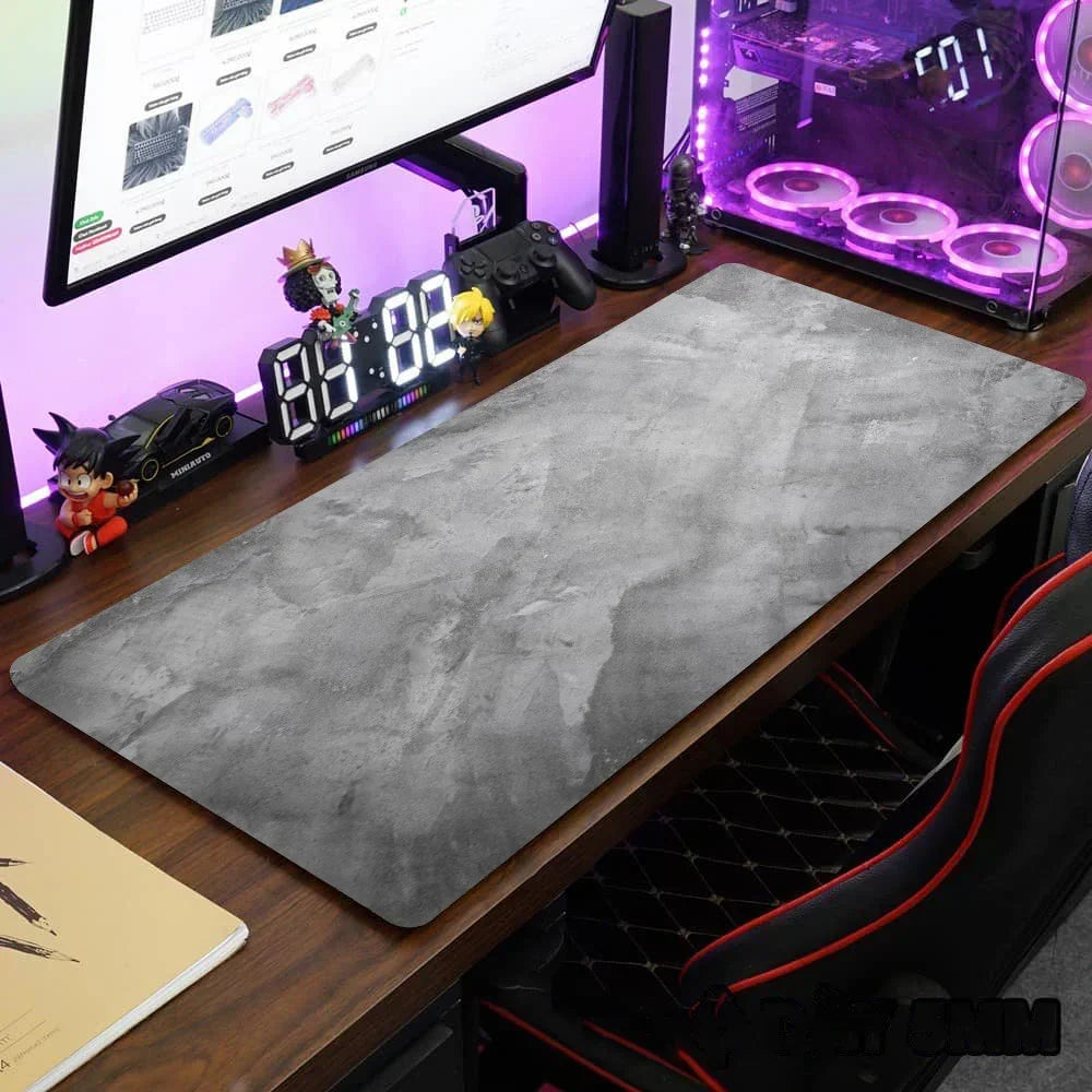 Tapete de mesa tamanho grande, 900x400mm, overlock, mouse pad xxl, teclado de mesa, série cinza, mouse pad para jogos, acessórios de computador