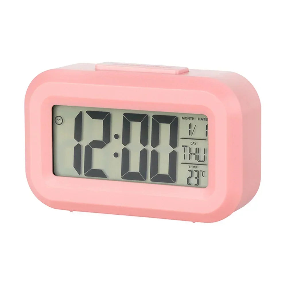 Led digital despertador backlight dados vezes calendário desktop multi-função eletrônico decoração do quarto decorações de mesa parede
