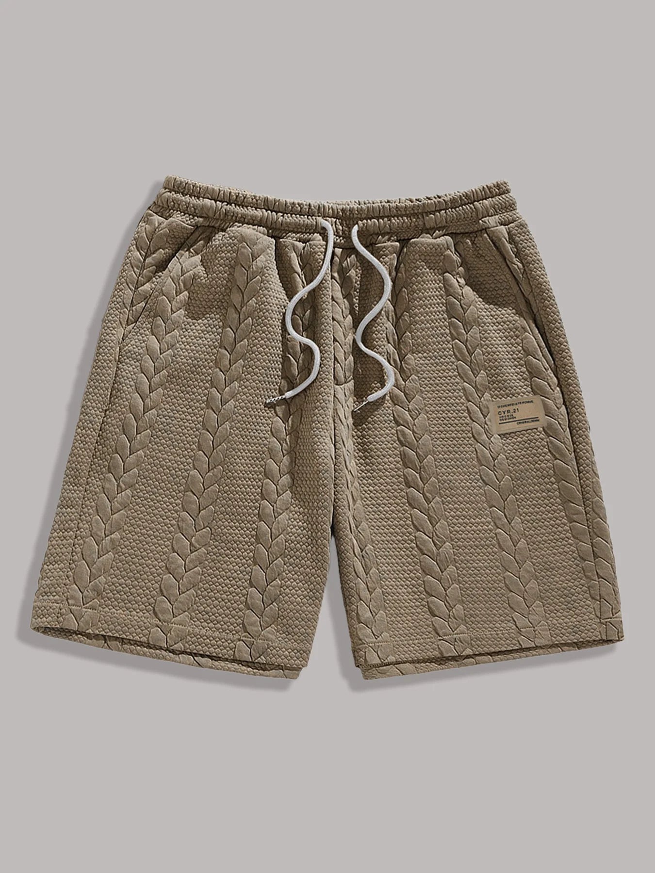 Shorts Casuais Brancos Masculinos com Cordão, Soltos e Respiráveis, de 5 Polegadas para o Verão