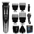 Kemei KM-1506 3 em 1 máquina de cortar cabelo elétrica carregamento usb barbeador recarregável nariz aparador cabelo profissional máquina barbear