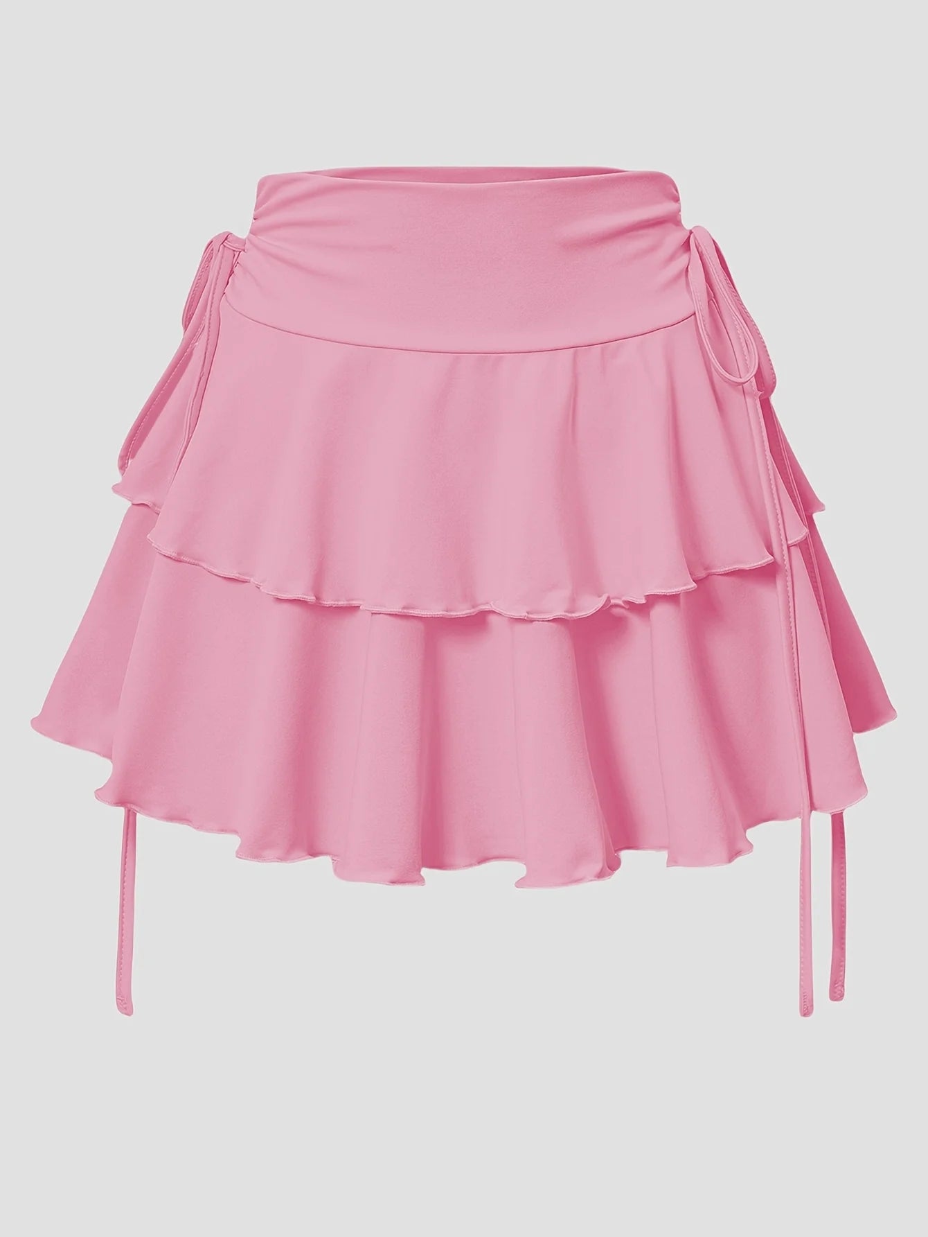 Nova Saia de Cor Sólida para Mulheres, Moda de Verão, Versátil, Cintura Alta, Ajuste Slim, Saia Curta com Cintura Elástica, Produtos em Estoque