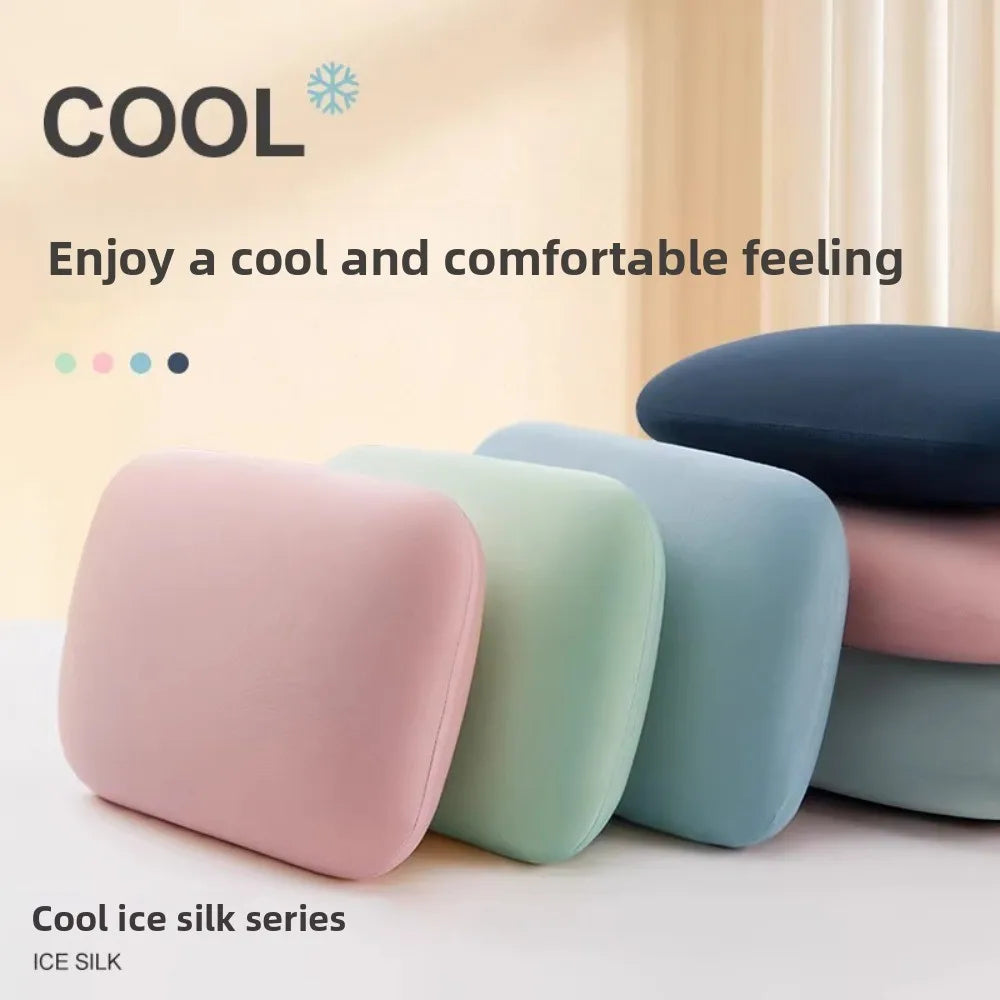 Travesseiro de cochilo esponja portátil macaron cor travesseiro de pescoço macio multifuncional suporte cervical viagem travesseiro de dormir escritório
