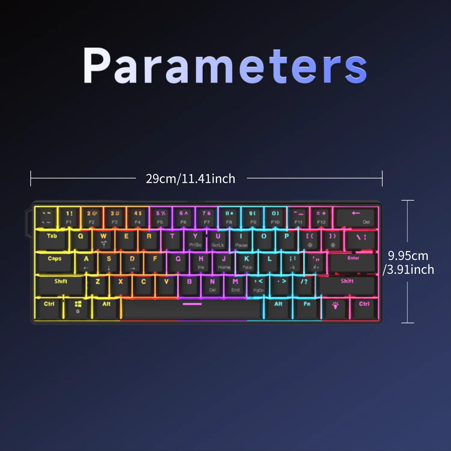 Ajazz nk61 teclado mecânico para jogos com fio 60% rgb hot-swappable 61 teclas interruptor vermelho mini teclado para gamer pc