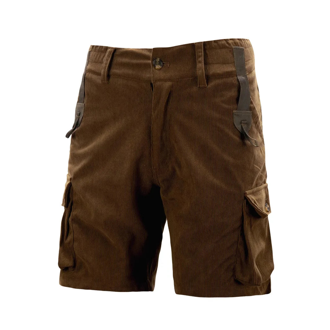 Bermudas Cargo Vintage Masculinas: Calções de Verão Modernos em Corduroy, Casuais, Cor Sólida, Esportivos e Respiráveis