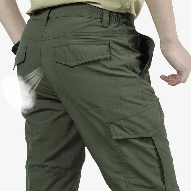 2023 ao ar livre à prova dwaterproof água calças de carga tático dos homens respirável verão casual exército militar calças compridas masculino secagem rápida carga