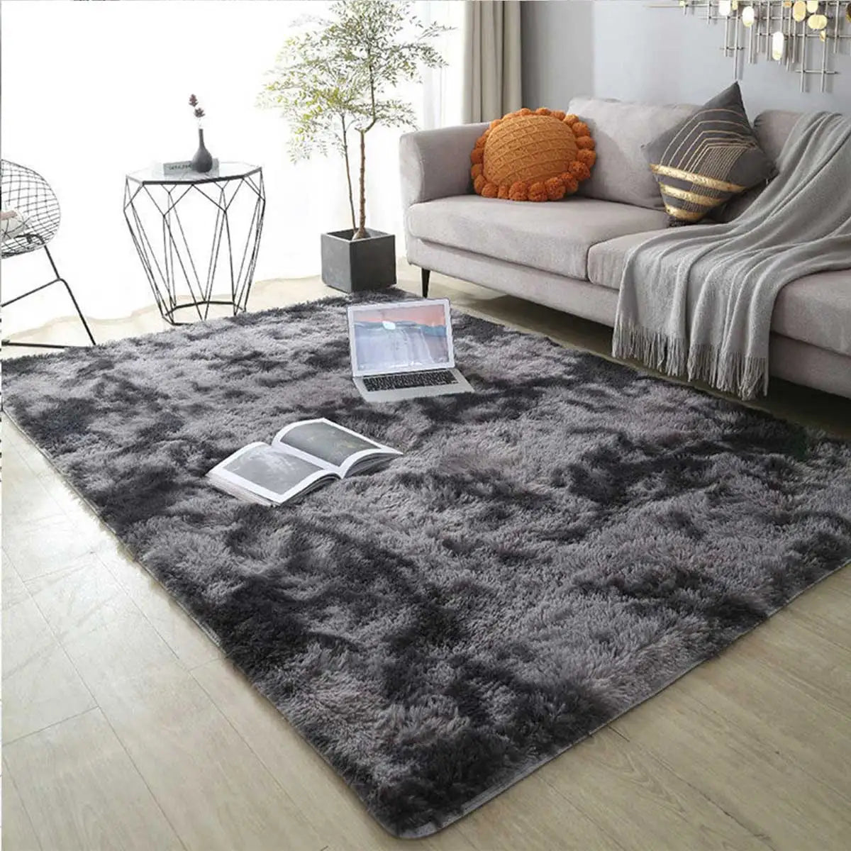 Tapete de pelúcia sala de estar sofá mesa de café verde rosa fofo cobertores macios área tapetes quarto das crianças antiderrapante decoração de casa