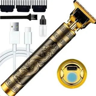 Barbeador Elétrico Masculino Profissional para Barba e Aparador de Pelos Corporais Design Moderno com Pente Ajustável