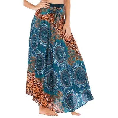 Sexy verão longo boho inferior saia feminina vintage casual ropa mujer faldas solta moda y2k maxi saias roupas femininas saia jupe