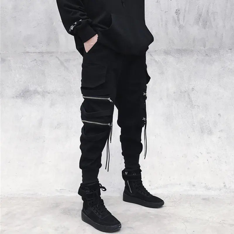Calças masculinas finas moda casual jogger calças 2020 streetwear calças de carga multi-bolsos calças de fitness ginásios moletom dos homens