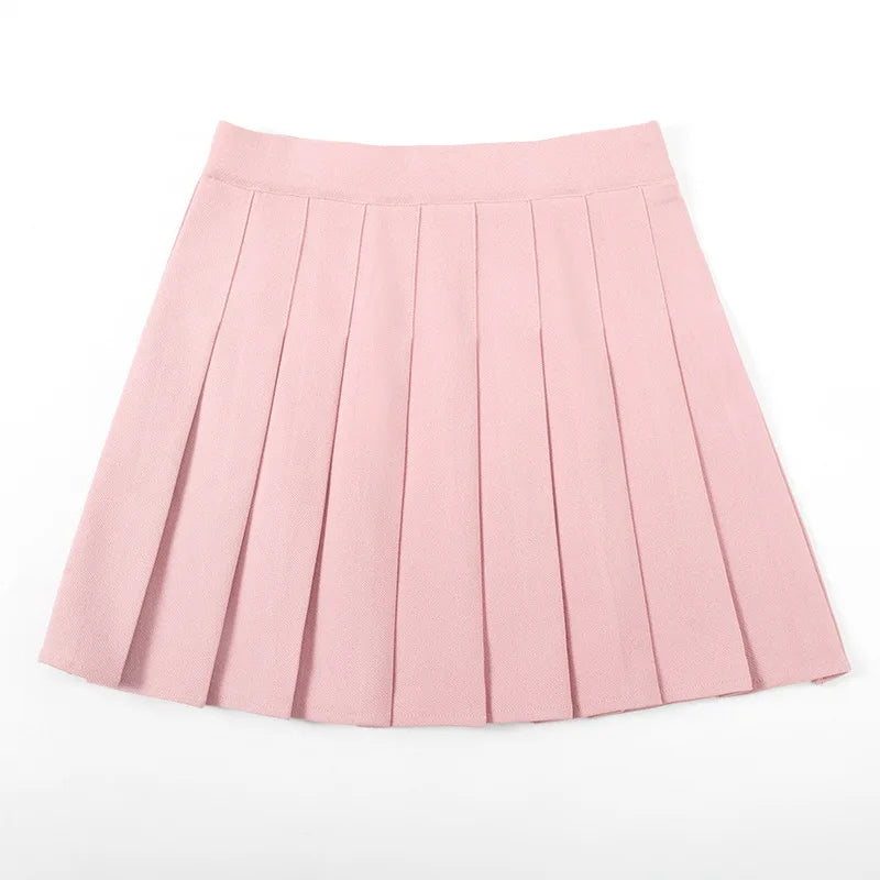Sem shorts saias femininas cintura alta a linha mulher saia plissada verão moda feminina mini harajuku senhoras curto