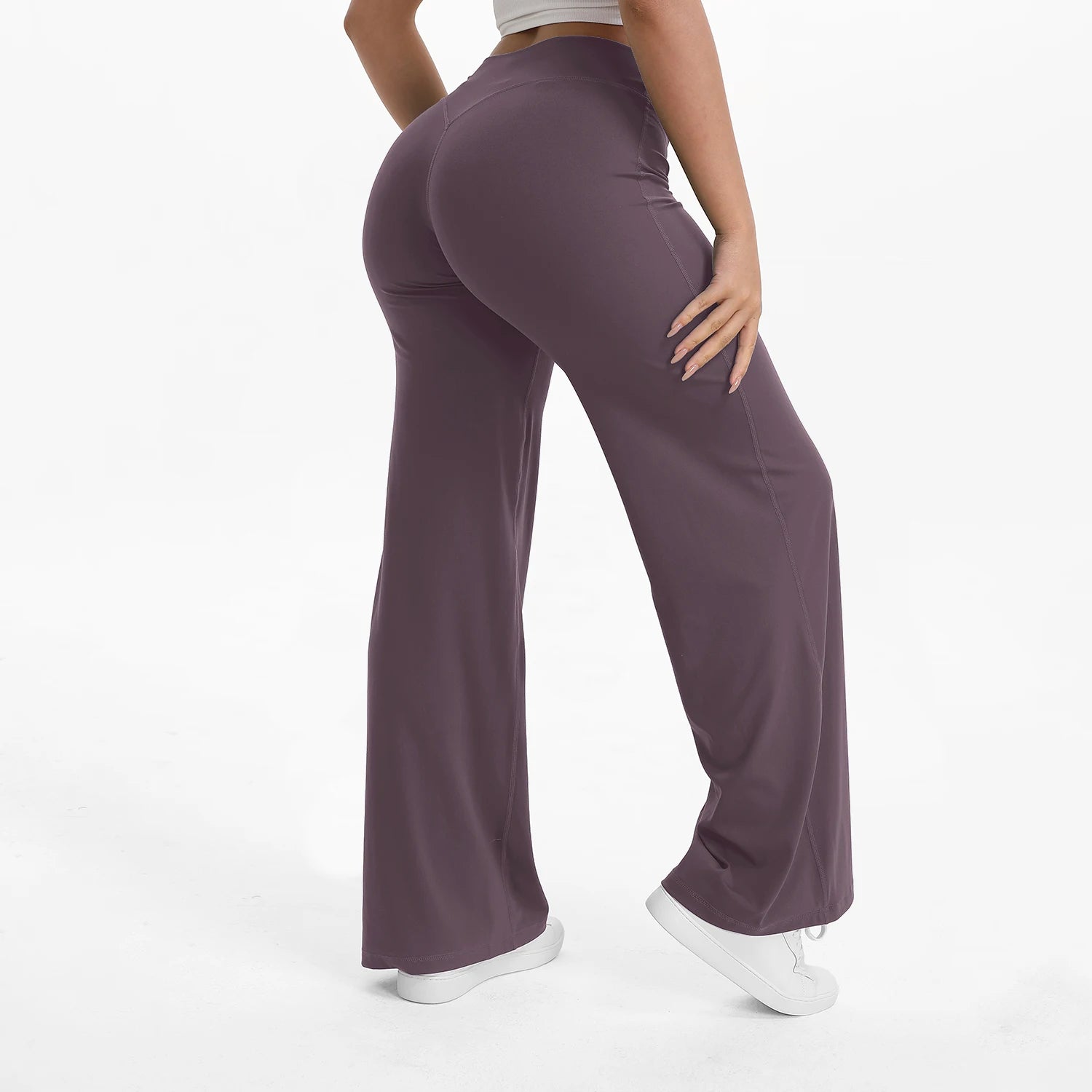 Calças de Yoga Femininas NCLAGEN SoftMotion com Cintura Média, Leggings para Academia, Sensação de Pele Nua, Calças para Pilates e Corrida