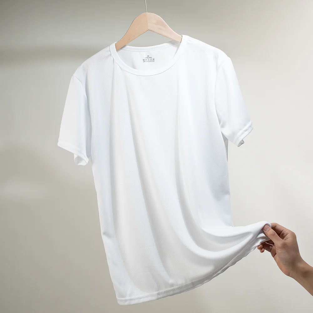 Multicolorido secagem rápida manga curta esporte t camisa ginásio camisas de fitness treinador correndo camiseta masculina respirável roupas esportivas