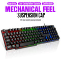 Teclado com Fio T20, Acessórios para Computador, Teclado Russo e Espanhol, USB, Retroiluminado RGB, Teclas Mecânicas, Padrão 104 Teclas