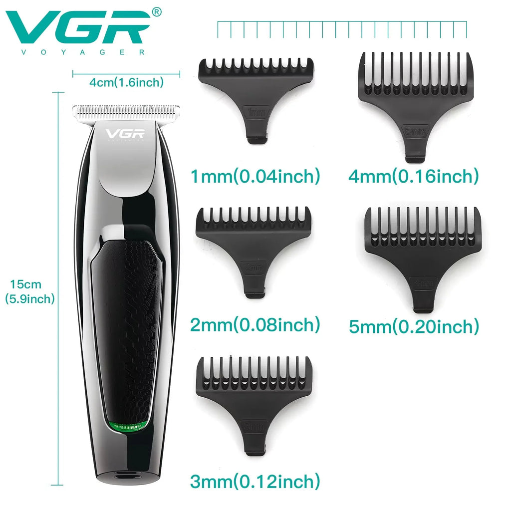VGR máquina cortar cabelos aparador de pelos Profissional Máquinas de Corte de Cabelo Profissional de Barbeiro Máquinas Recarreg