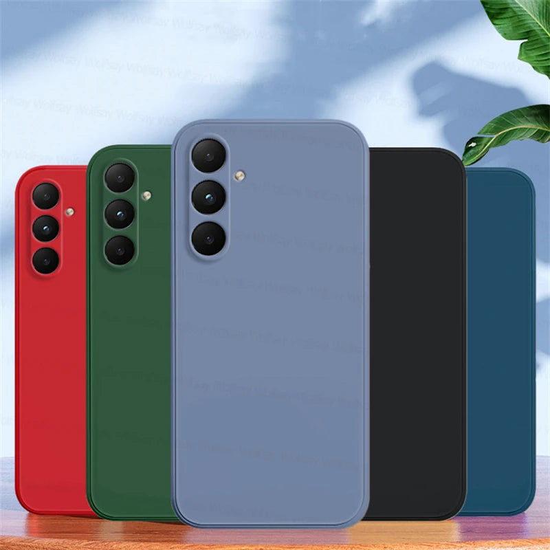 Para samsung galaxy a05s caso samsung galaxy a05 a05s a15 a25 a35 a55 5g capa funda tpu casos à prova de choque capa de silicone líquido