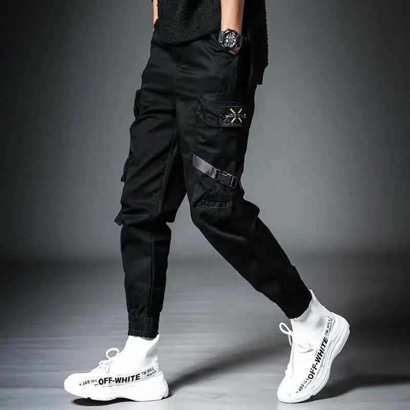 Calças masculinas finas moda casual jogger calças 2020 streetwear calças de carga multi-bolsos calças de fitness ginásios moletom dos homens