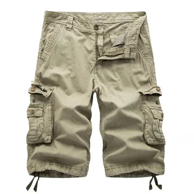 Calções de carga de algodão dos homens verão militar do exército tático homme shorts masculino casual streetwear multi-bolso carga shorts