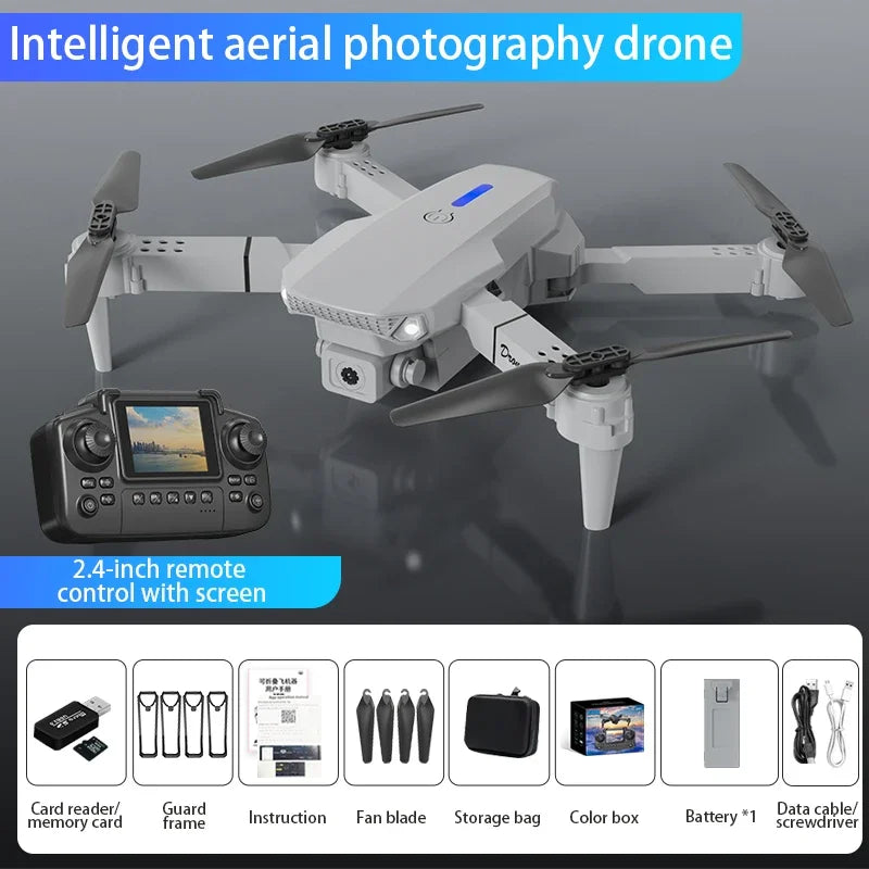 E99 Pro Drone com câmera HD 8K Controle Remoto Quadcopter Aeronave de Quatro Eixos Altitude Hold GPS Brinquedo Voador para Fotografia Aérea