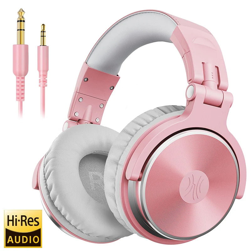 Oneodio fone de ouvido com fio com microfone, Pro 10/30/50 headphone profissional studio DJ, over ear HiFi monitor headset com Hi-Res áudio, Para o PC Telefónico