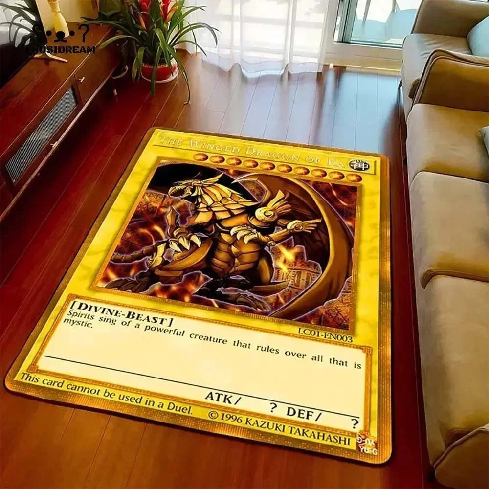 Yu-gi-oh olhos azuis dragão branco anime antiderrapante tapete dos desenhos animados para sala de estar quarto área decorativa presente perfeito