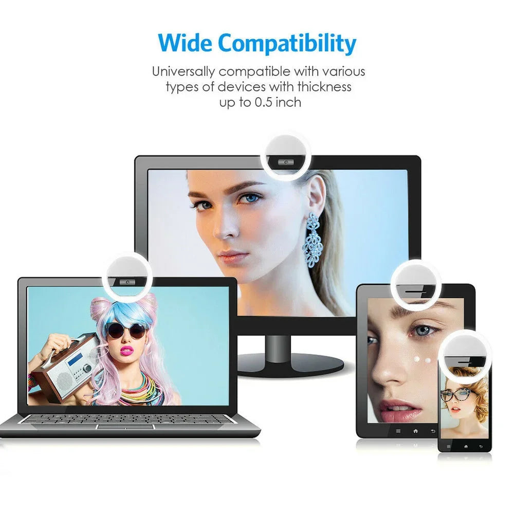 Carga usb led selfie anel de luz lente do telefone móvel led selfie lâmpada anel para telefone selfie luz RingLight