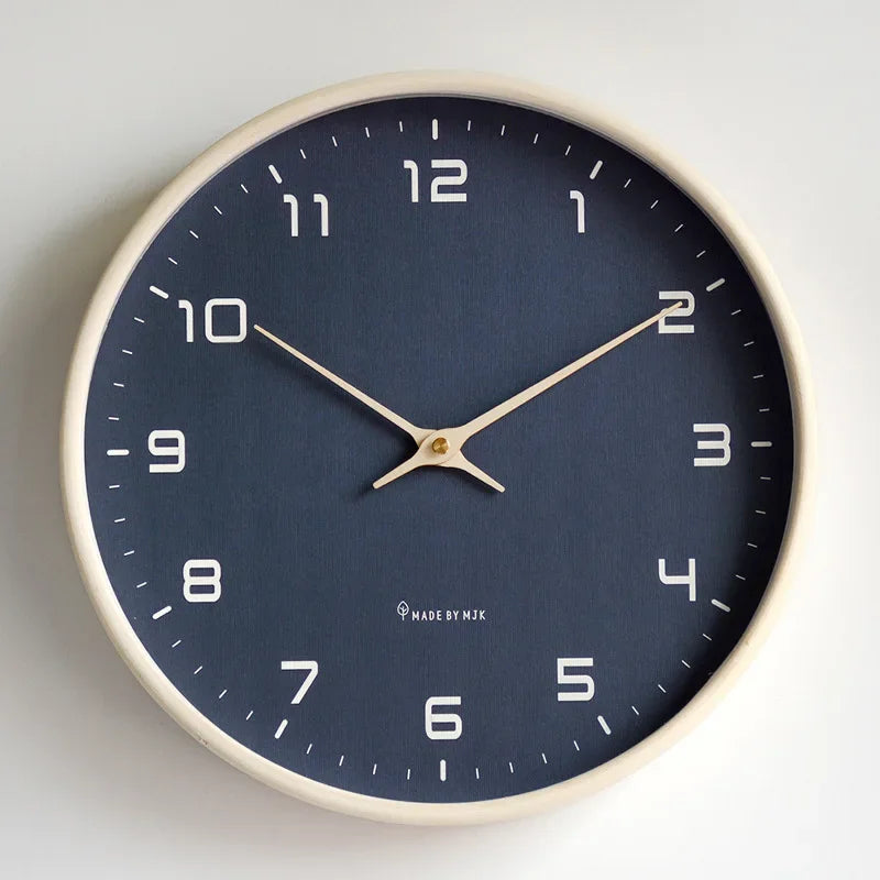 Relógio de parede de madeira estilo europeu nórdico design moderno nordic minimalista madeira mudo relógio de parede sala estar cozinha decoração casa