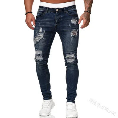 2024 calças de brim masculinas bolsos sólidos estiramento denim calças retas primavera verão negócios calças casuais diário streetwear roupas masculinas