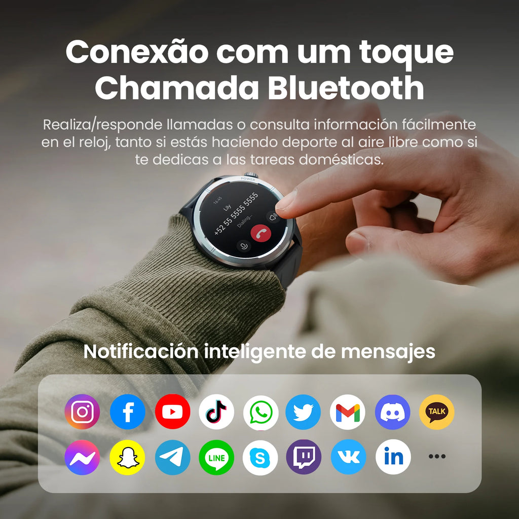 HAYLOU Solar Neo Smartwatches 1,53'' HD Display 24H Monitoramento de saúde Bluetooth Chamada Relógio inteligente Homens Mulheres Relógios esportivos inteligentes