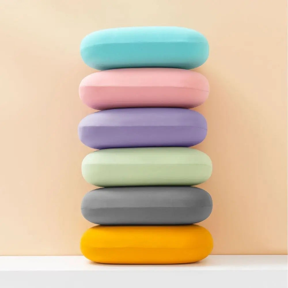 Travesseiro confortável de esponja para cochilo, portátil, escritório, macio, pescoço, moda macaron, suporte cervical, viagem, travesseiro de dormir