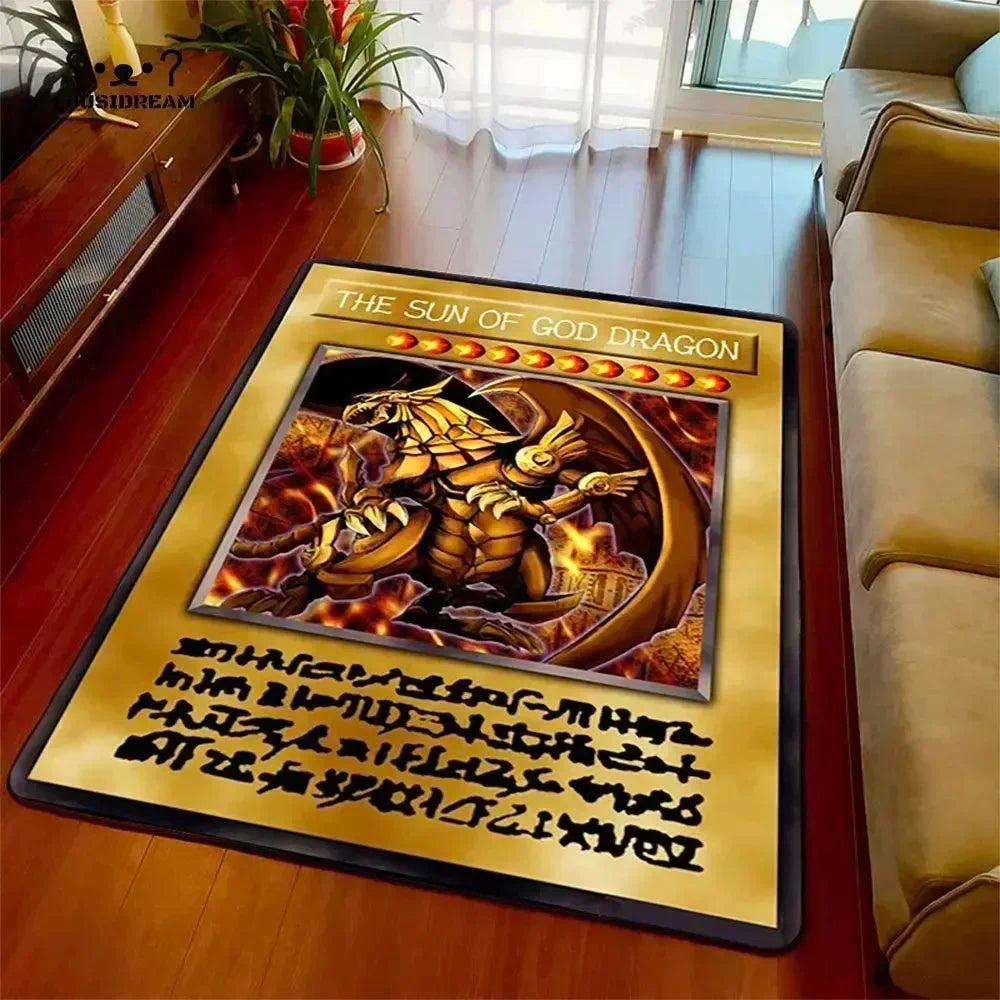 Yu-gi-oh olhos azuis dragão branco anime antiderrapante tapete dos desenhos animados para sala de estar quarto área decorativa presente perfeito