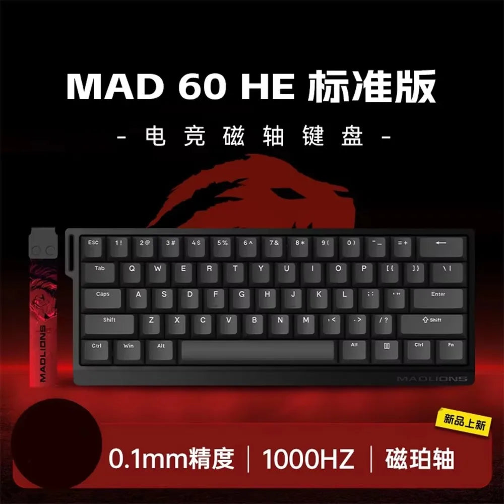 Teclado Mecânico Madcatz Mad60 Mad68 HE 8k com Switches Magnéticos, Teclados Gamer com Fio 60% 68%, Teclados Personalizados com Rapid Trigger