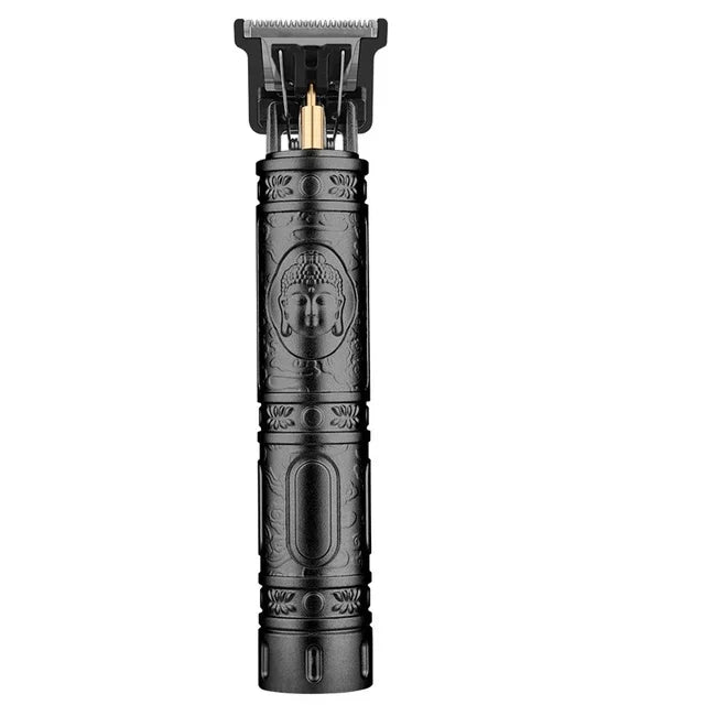 Aparador de cabelo de metal recarregável para homens, Carving Hair Clipper, Máquina de corte profissional do barbeiro