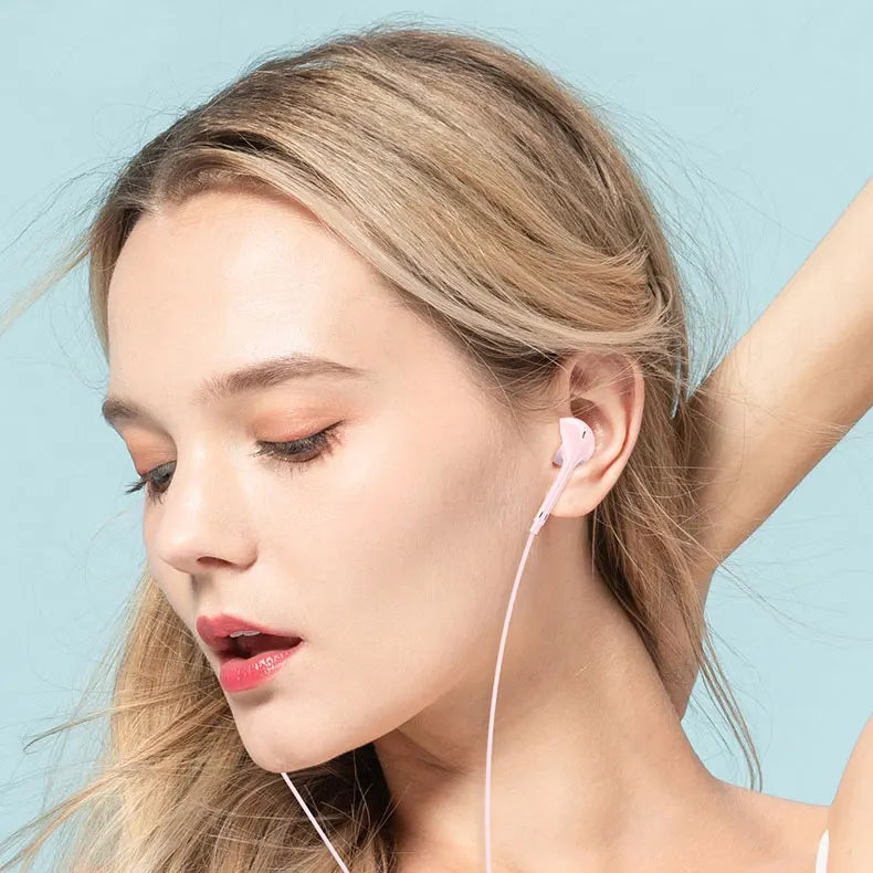 Fones de ouvido intra-auriculares com fio de 3,5 mm Fones de ouvido com fio com microfone Fones de ouvido estéreo esportivos MP3