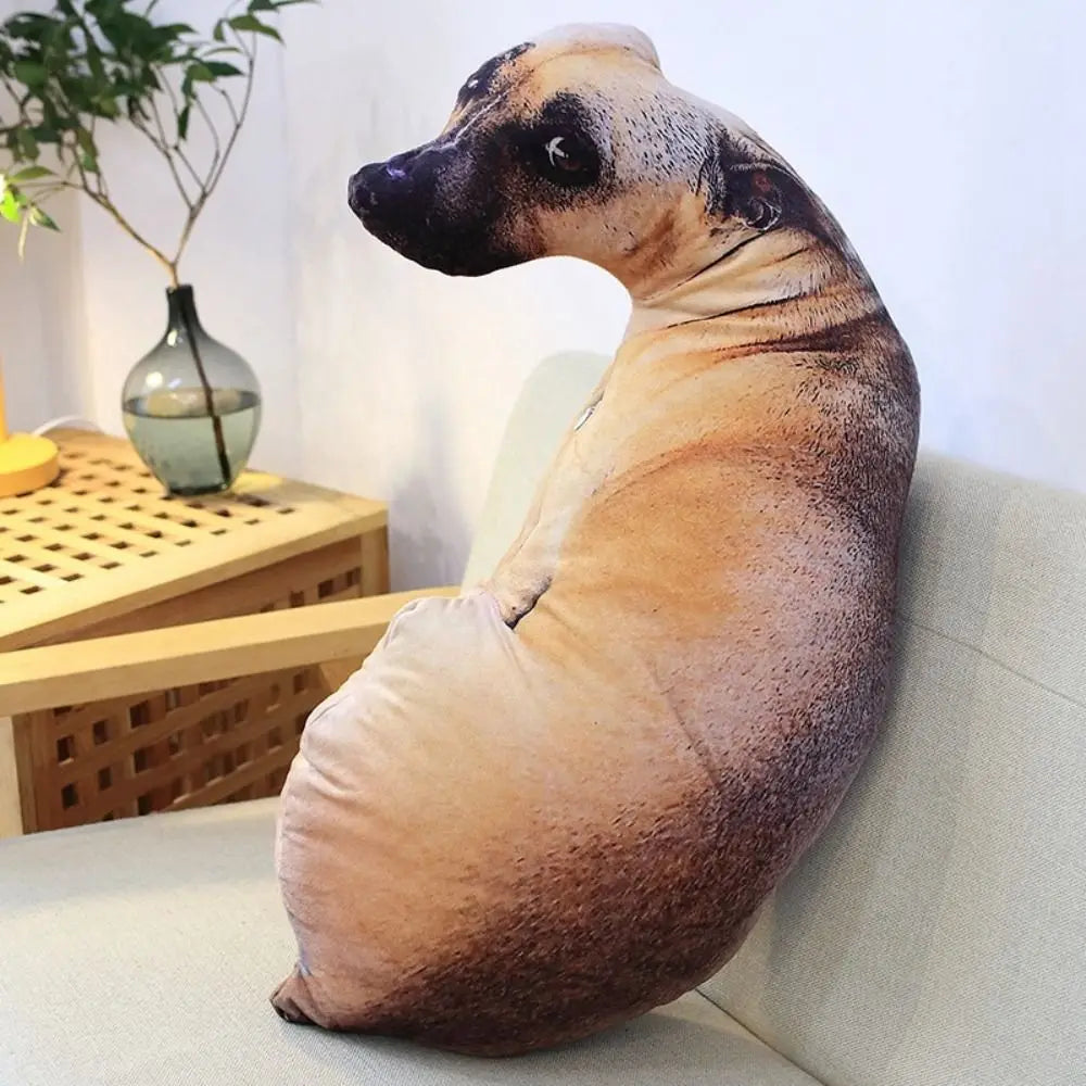 Macio Lifelike Animal Jogar Travesseiro, Hound Plush Almofada Criativa, Travesseiro Do Cão 3D, Almofada Do Escritório