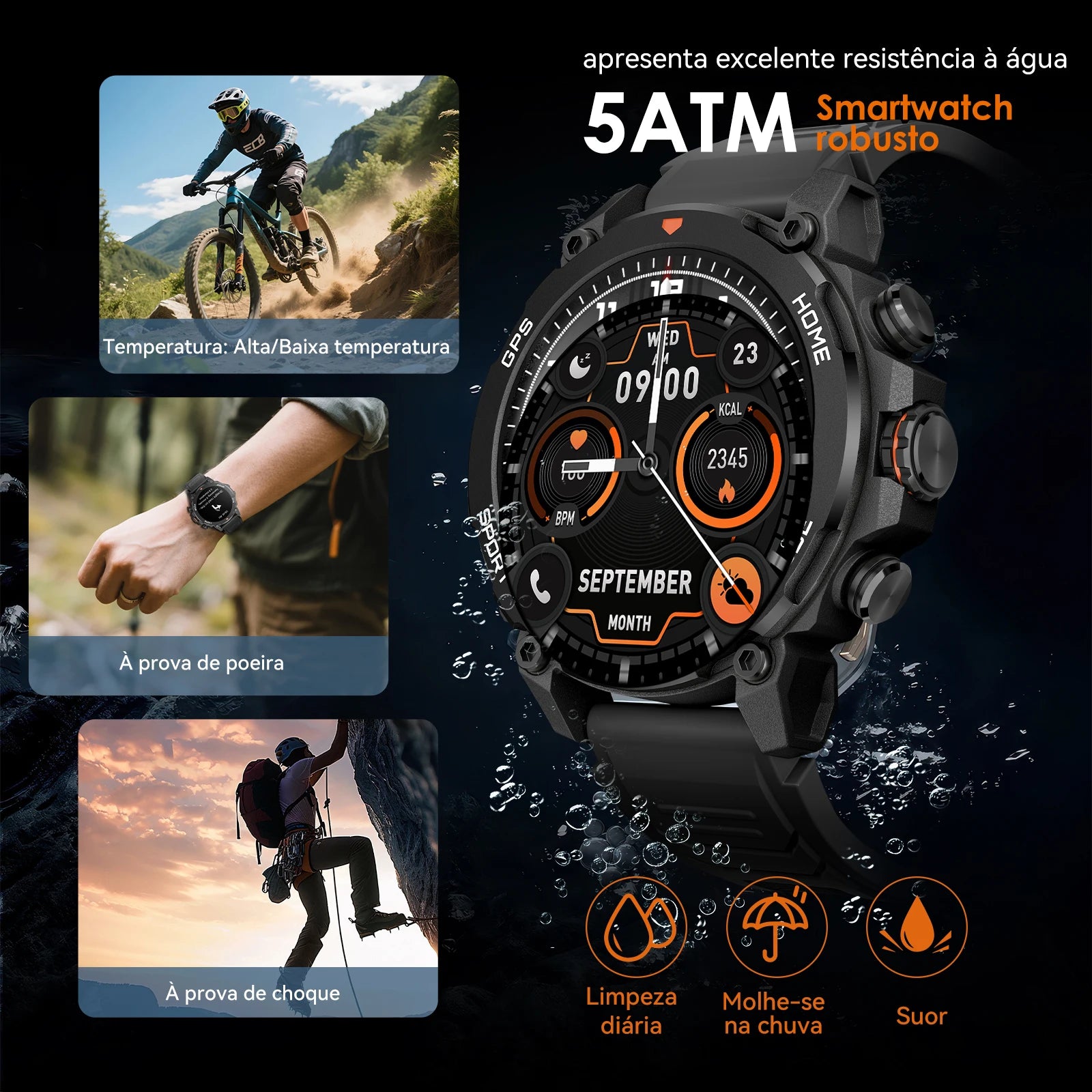 Active 2 Smartwatch 2025 Bluetooth, Chamada de Voz, Monitor de Frequência Cardíaca, Esportivo, Compatível com Android e iOS