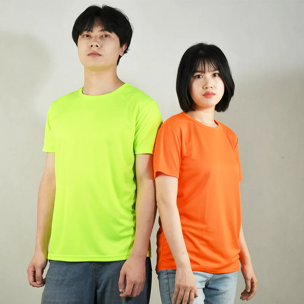 Multicolorido secagem rápida manga curta esporte t camisa ginásio camisas de fitness treinador correndo camiseta masculina respirável roupas esportivas