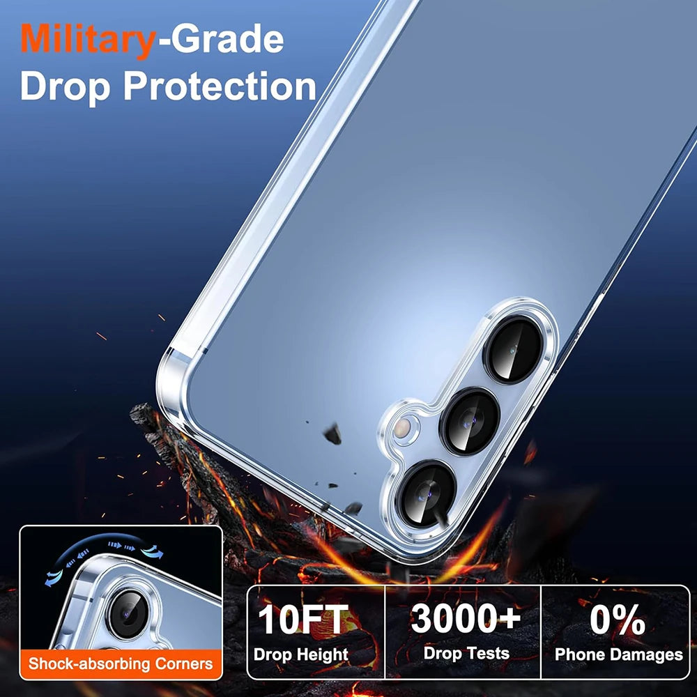 Capa macia de silicone ultrafina para Samsung Galaxy S25 S24 S23 S21 FE S22 Ultra Plus A16 A06 A55 A35 A15 A05S A54 A34 A14 A53 A33